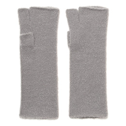 KURODA(クロダ) ナイロンソフトヤーン フィンガーレス ミドル丈 レディース 手袋 グレー