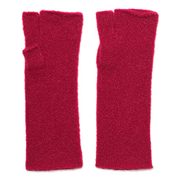 KURODA(クロダ) ナイロンソフトヤーン フィンガーレス ミドル丈 レディース 手袋 レッド