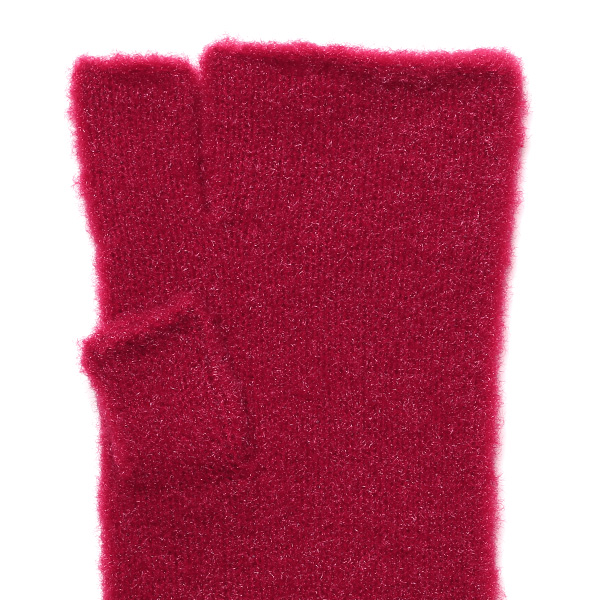  手袋 レディース ナイロンソフトヤーン素材 防寒 暖かい 柔らかい 肌触り ミドル丈 レッド ワイン 赤色 タッチパネル スマホ操作可能 ロング丈 日本企画 ブランド 付け心地 良い 滑らか 履き心地 KURODA(クロダ)