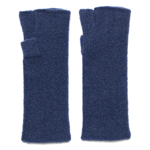  手袋 レディース ナイロンソフトヤーン素材 防寒 暖かい 柔らかい 肌触り ミドル丈 ブルー ネイビー 青色 タッチパネル スマホ操作可能 ロング丈 日本企画 ブランド 付け心地 良い 滑らか 履き心地 KURODA(クロダ)