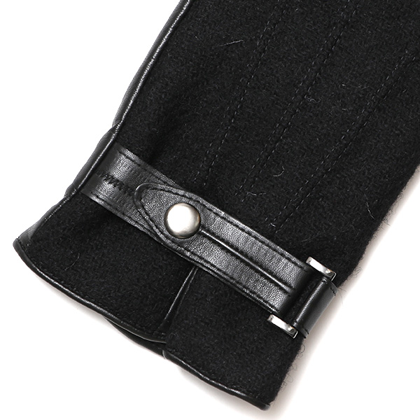  ハリスツイード 手袋 メンズ 防寒 暖かい 裏起毛 レザー 本革手袋 ブラック 黒 黒色 日本製 ブランド 通勤 ビジネス クリスマス プレゼント ギフト 化粧箱付き おしゃれ 高級 KURODA(クロダ)