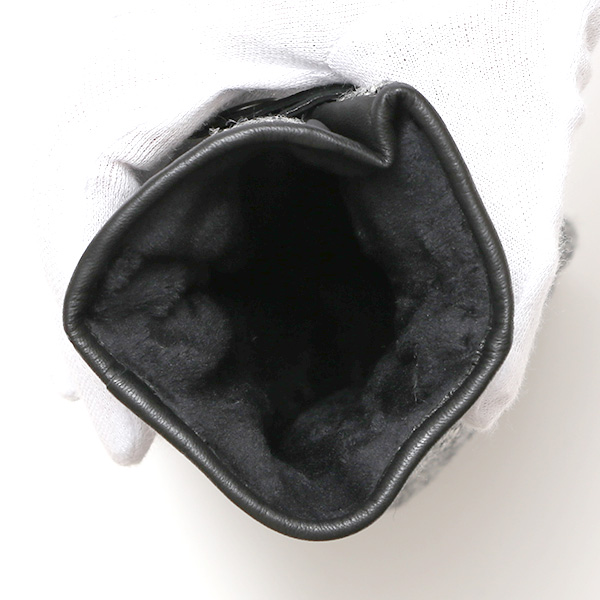 ハリスツイード 手袋 メンズ 防寒 暖かい 裏起毛 レザー 本革手袋 グレー グレイ 灰色 日本製 ブランド 通勤 ビジネス クリスマス プレゼント ギフト 化粧箱付き おしゃれ 高級 KURODA(クロダ)