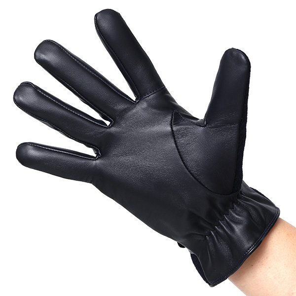 ハリスツイード 手袋 メンズ 防寒 暖かい 裏起毛 レザー 本革手袋 ブルー ネイビー 青色 日本製 ブランド 通勤 ビジネス クリスマス プレゼント ギフト 化粧箱付き おしゃれ 高級 KURODA(クロダ)