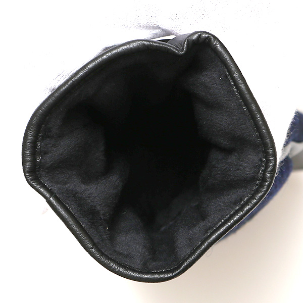 ハリスツイード 手袋 メンズ 防寒 暖かい 裏起毛 レザー 本革手袋 ブルー ネイビー 青色 日本製 ブランド 通勤 ビジネス クリスマス プレゼント ギフト 化粧箱付き おしゃれ 高級 KURODA(クロダ)