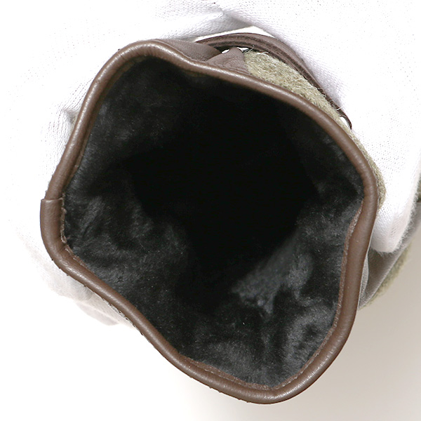 ハリスツイード 手袋 メンズ 防寒 暖かい 裏起毛 レザー 本革手袋 グリーン 緑色 日本製 ブランド 通勤 ビジネス クリスマス プレゼント ギフト 化粧箱付き おしゃれ 高級 KURODA(クロダ)