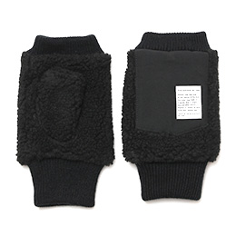 KURODA(クロダ) ボア フィンガーレス メンズ 手袋 ブラック