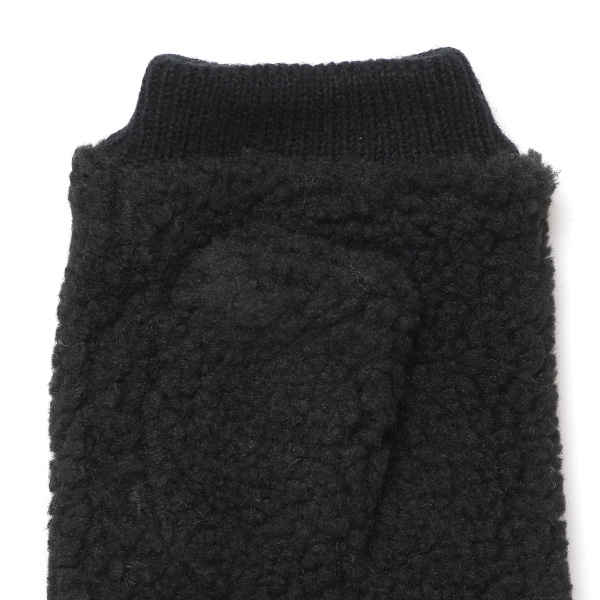  手袋 メンズ ボア フィンガーレス 暖かい 裏起毛 防寒 日本企画 ブランド ブラック 黒 黒色 タッチパネル スマホ操作可能 アメカジ アウトドア スポーツ おしゃれ 指無し グローブ KURODA(クロダ)