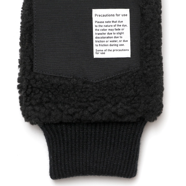  手袋 メンズ ボア フィンガーレス 暖かい 裏起毛 防寒 日本企画 ブランド ブラック 黒 黒色 タッチパネル スマホ操作可能 アメカジ アウトドア スポーツ おしゃれ 指無し グローブ KURODA(クロダ)