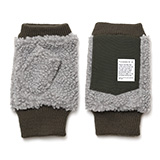 KURODA(クロダ) ボア フィンガーレス メンズ 手袋 グレー