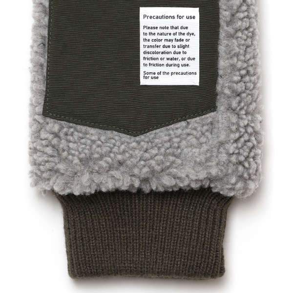  手袋 メンズ ボア フィンガーレス 暖かい 裏起毛 防寒 日本企画 ブランド グレー グレイ 灰色 タッチパネル スマホ操作可能 アメカジ アウトドア スポーツ おしゃれ 指無し グローブ KURODA(クロダ)