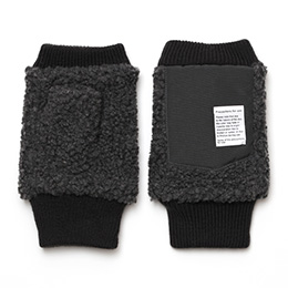 KURODA(クロダ) ボア フィンガーレス メンズ 手袋 ダークグレー