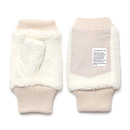 KURODA(クロダ) ボア フィンガーレス メンズ 手袋 ホワイト