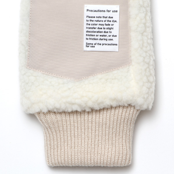  手袋 メンズ ボア フィンガーレス 暖かい 裏起毛 防寒 日本企画 ブランド ホワイト 白色 タッチパネル スマホ操作可能 アメカジ アウトドア スポーツ おしゃれ 指無し グローブ KURODA(クロダ)