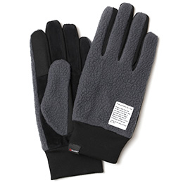 KURODA(クロダ) ボア スマホ操作可能 メンズ 手袋 グレー