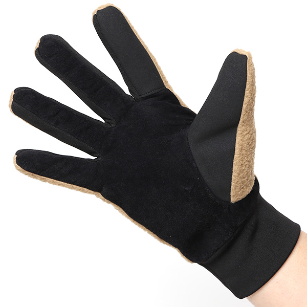 手袋 メンズ ボア 暖かい 裏起毛 防寒 日本製 ブランド ベージュ 肌色 タッチパネル スマホ操作可能 アメカジ アウトドア スポーツ おしゃれ 指無し グローブ KURODA(クロダ)