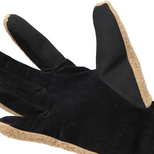 手袋 メンズ ボア 暖かい 裏起毛 防寒 日本製 ブランド ベージュ 肌色 タッチパネル スマホ操作可能 アメカジ アウトドア スポーツ おしゃれ 指無し グローブ KURODA(クロダ)