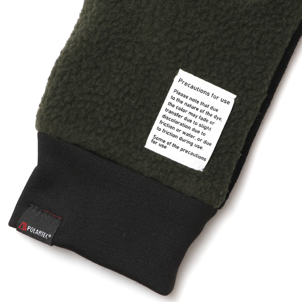  手袋 メンズ ボア 暖かい 裏起毛 防寒 日本製 ブランド グリーン 緑色 タッチパネル スマホ操作可能 アメカジ アウトドア スポーツ おしゃれ 指無し グローブ KURODA(クロダ)