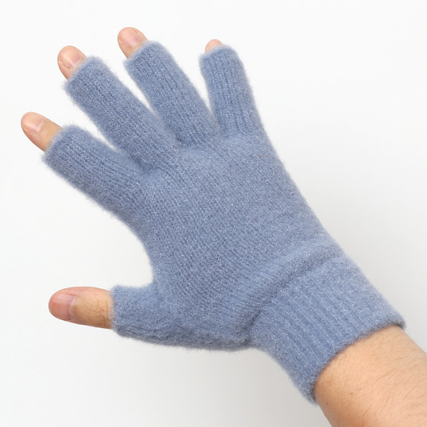 手袋 メンズ ナイロンソフトヤーン素材 防寒 暖かい 柔らかい 肌触り ブルー ネイビー 青色 タッチパネル スマホ操作可能 日本企画 ブランド 男性 付け心地 良い 滑らか 履き心地 KURODA(クロダ)