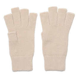 KURODA(クロダ) ナイロンソフトヤーン フィンガーレス メンズ 手袋 アイボリー