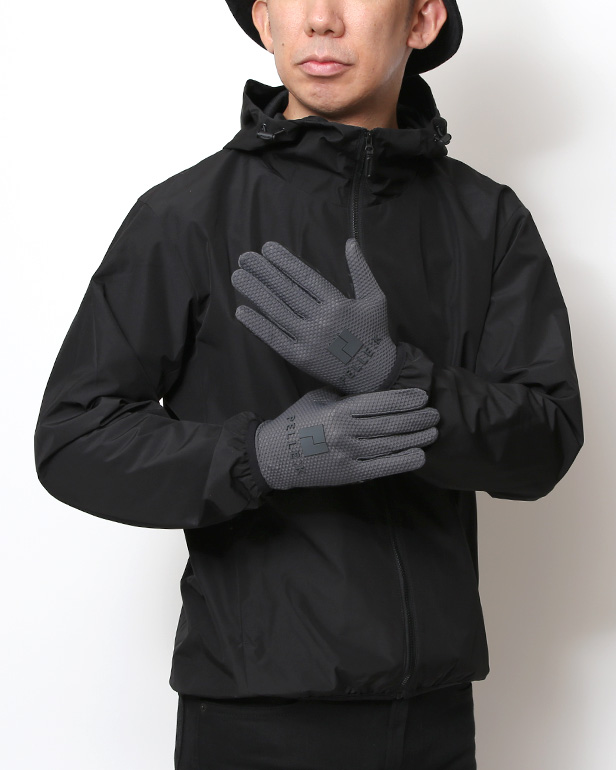 KURODA(クロダ) 手袋 自転車 メンズ スマホ操作可能  吸湿速乾 バイクグローブ グレー グレイ 灰色 タッチパネル スマートフォン 通気性 耐久性 洗濯 手洗い可能 男性 プレゼント ギフト スポーツ PELLEK ペレック