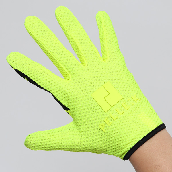 KURODA(クロダ) 手袋 自転車 メンズ スマホ操作可能 吸湿速乾 バイクグローブ イエロー 黄色 タッチパネル スマートフォン 通気性 耐久性 洗濯 手洗い可能 男性 プレゼント ギフト スポーツ PELLEK ペレック