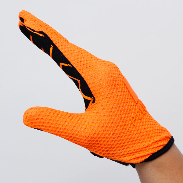 KURODA(クロダ) 手袋 自転車 メンズ スマホ操作可能 吸湿速乾 バイクグローブ オレンジ 橙色 タッチパネル スマートフォン 通気性 耐久性 洗濯 手洗い可能 男性 プレゼント ギフト スポーツ PELLEK ペレック