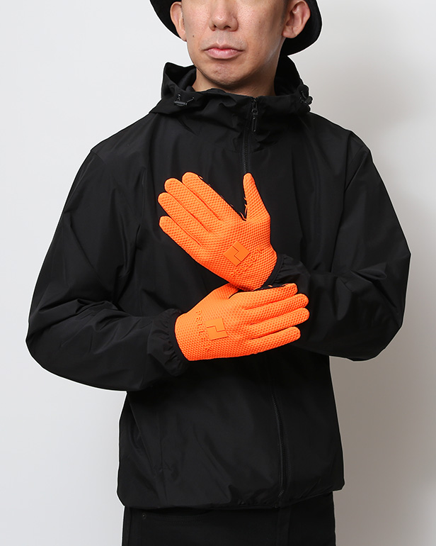 KURODA(クロダ) 手袋 自転車 メンズ スマホ操作可能 吸湿速乾 バイクグローブ オレンジ 橙色 タッチパネル スマートフォン 通気性 耐久性 洗濯 手洗い可能 男性 プレゼント ギフト スポーツ PELLEK ペレック