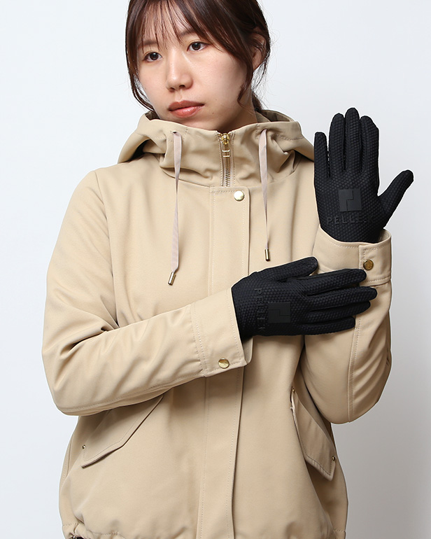 KURODA(クロダ) 手袋 自転車 レディース スマホ操作可能 吸湿速乾 バイクグローブ ブラック 黒 黒色 タッチパネル スマートフォン 通気性 耐久性 洗濯 手洗い可能 女性 プレゼント ギフト スポーツ PELLEK ペレック