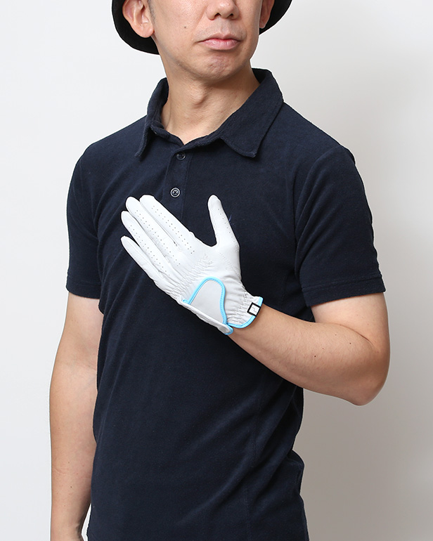 ゴルフグローブ 英国ピタード社製 羊革 メンズ 右利き用(左手用) 日本製 全天候対応 本革手袋 ブルー ネイビー 青色 おしゃれ 高級 男性 プレゼント ギフト クリスマス KURODA(クロダ) ペレック(PELLEK)