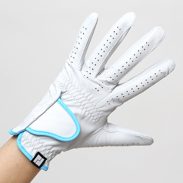  ゴルフグローブ 英国ピタード社製 羊革 レディース 右利き用(左手用) 日本製 全天候対応 本革手袋 ブルー ネイビー 青色 おしゃれ 高級 女性 プレゼント ギフト クリスマス KURODA(クロダ) ペレック(PELLEK)