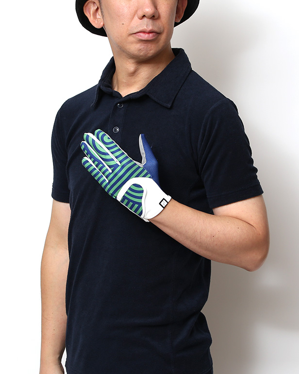 ゴルフ 手袋 メンズ ブランド 右利き用 左手 洗濯可 総柄 ゴルフグローブ 男性用 ストレッチ フィット感 速乾性 ブルー ネイビー 青色 スポーツ オシャレ プレゼント 父の日 グローブ ゴルフ ブランド サイズ 23/24/25 ペレック(PELLEK)