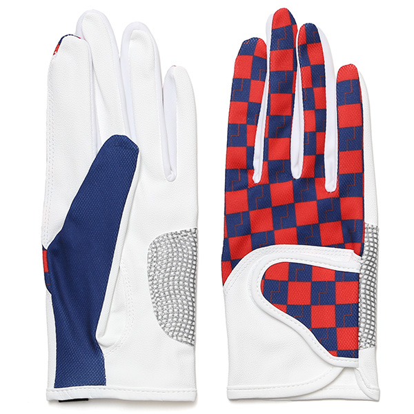 ゴルフ 手袋 レディース ブランド 両手 洗濯可 総柄 ゴルフグローブ 女性用 ストレッチ フィット感 速乾性 ブルー ネイビー 青色 スポーツ オシャレ プレゼント グローブ ゴルフ ブランド サイズ 19/21 ペレック(PELLEK)