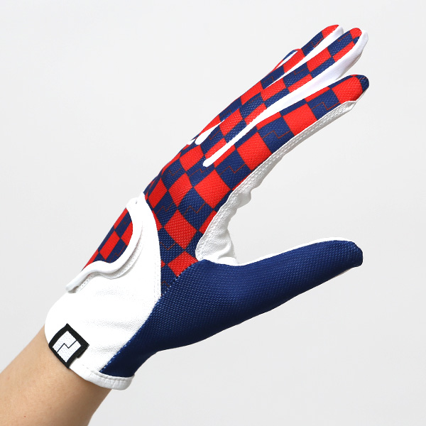 ゴルフ 手袋 レディース ブランド 両手 洗濯可 総柄 ゴルフグローブ 女性用 ストレッチ フィット感 速乾性 ブルー ネイビー 青色 スポーツ オシャレ プレゼント グローブ ゴルフ ブランド サイズ 19/21 ペレック(PELLEK)