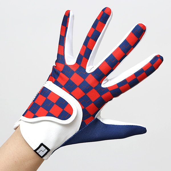 ゴルフ 手袋 レディース ブランド 両手 洗濯可 総柄 ゴルフグローブ 女性用 ストレッチ フィット感 速乾性 ブルー ネイビー 青色 スポーツ オシャレ プレゼント グローブ ゴルフ ブランド サイズ 19/21 ペレック(PELLEK)
