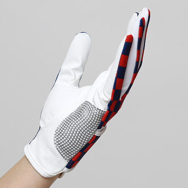ゴルフ 手袋 レディース ブランド 両手 洗濯可 総柄 ゴルフグローブ 女性用 ストレッチ フィット感 速乾性 ブルー ネイビー 青色 スポーツ オシャレ プレゼント グローブ ゴルフ ブランド サイズ 19/21 ペレック(PELLEK)