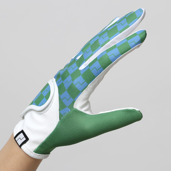  ゴルフ 手袋 レディース ブランド 両手 洗濯可 総柄 ゴルフグローブ 女性用 ストレッチ フィット感 速乾性 グリーン 緑色 スポーツ オシャレ プレゼント グローブ ゴルフ ブランド サイズ 19/21 ペレック(PELLEK)