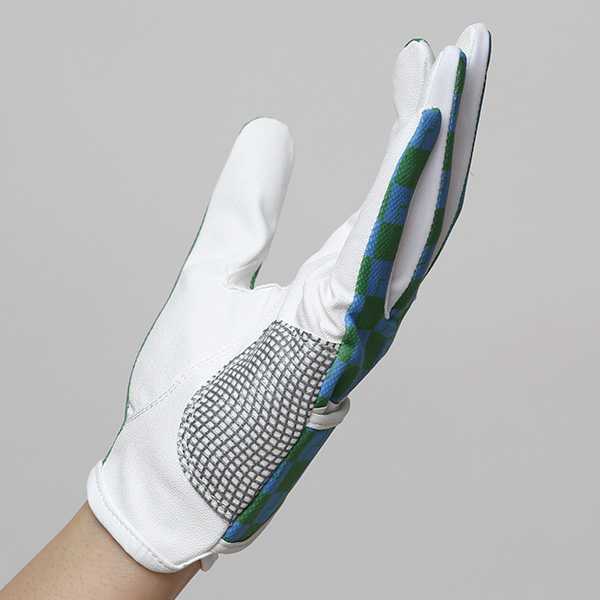  ゴルフ 手袋 レディース ブランド 両手 洗濯可 総柄 ゴルフグローブ 女性用 ストレッチ フィット感 速乾性 グリーン 緑色 スポーツ オシャレ プレゼント グローブ ゴルフ ブランド サイズ 19/21 ペレック(PELLEK)