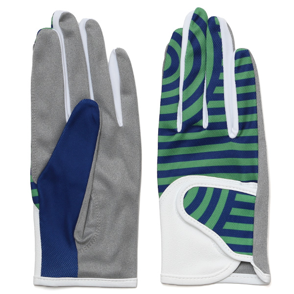  ゴルフ 手袋 レディース ブランド 両手 洗濯可 総柄 ゴルフグローブ 女性用 ストレッチ フィット感 速乾性 ブルー ネイビー 青色 スポーツ オシャレ プレゼント グローブ ゴルフ ブランド サイズ 19/21 ペレック(PELLEK)