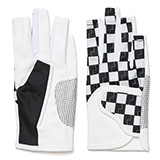 クロダ(KURODA) ペレック(PELLEK) レディース ゴルフグローブ シンセティックストレッチシリーズ 両手用 指先カット ブラック