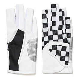 クロダ(KURODA) ペレック(PELLEK) レディース ゴルフグローブ シンセティックストレッチシリーズ 両手用 指先カット ブラック