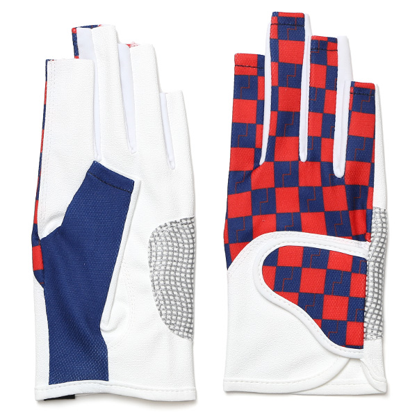  ゴルフ 手袋 レディース ブランド 両手 洗濯可 総柄 指無し フィンガーレス ゴルフグローブ ブルー ネイビー 青色 女性用 ストレッチ フィット感 速乾性 スポーツ オシャレ プレゼント 日本ブランド サイズ 19/21 ペレック(PELLEK)