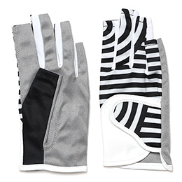 クロダ(KURODA) ペレック(PELLEK) レディース ゴルフグローブ シンセティックストレッチシリーズ 両手用 指先カット ブラック