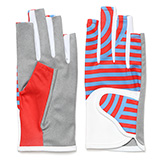 クロダ(KURODA) ペレック(PELLEK) レディース ゴルフグローブ シンセティックストレッチシリーズ 両手用 指先カット レッド