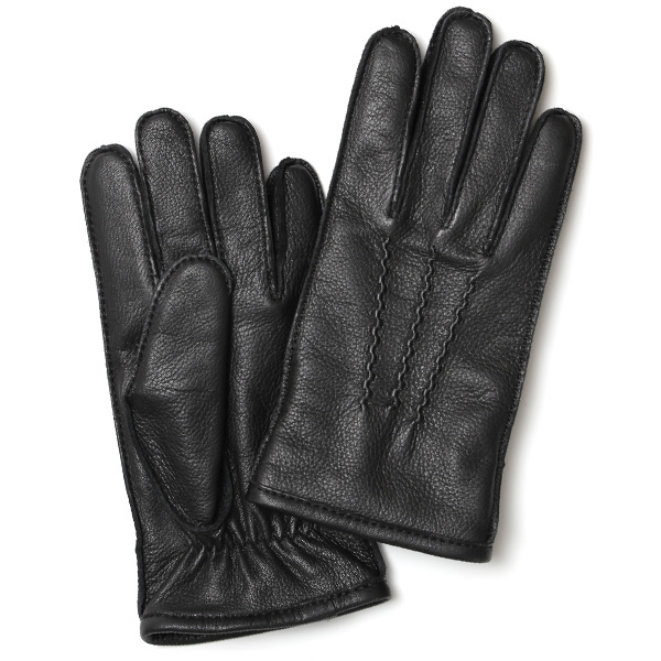  KURODA(クロダ) 鹿革 日本製 メンズ 革手袋 カシミヤ100％裏地 防寒 ブラック 黒 黒色 30代 40代 50代 60代 男性 プレゼント 暖かい 高級 ブランド ギフト 化粧箱付き