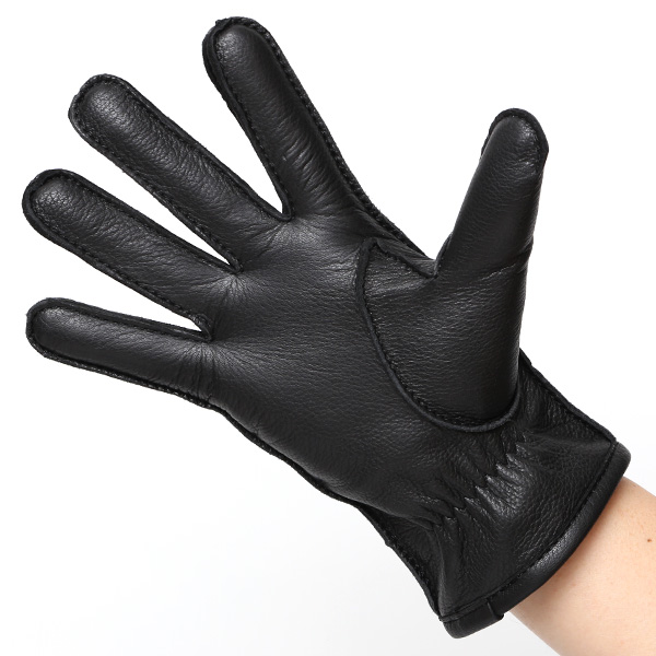  KURODA(クロダ) 鹿革 日本製 メンズ 革手袋 カシミヤ100％裏地 防寒 ブラック 黒 黒色 30代 40代 50代 60代 男性 プレゼント 暖かい 高級 ブランド ギフト 化粧箱付き