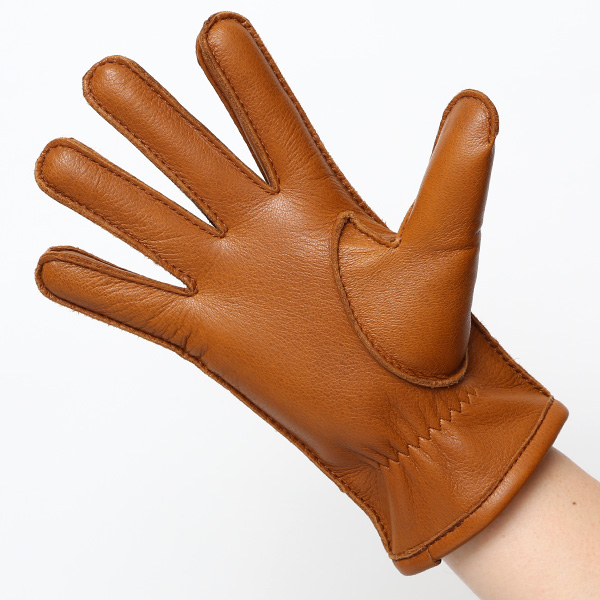 KURODA(クロダ) 鹿革 日本製 メンズ 革手袋 カシミヤ100%裏地 防寒 キャメル ブラウン 茶 茶色 30代 40代 50代 60代 男性 プレゼント 暖かい 高級 ブランド ギフト 化粧箱付き