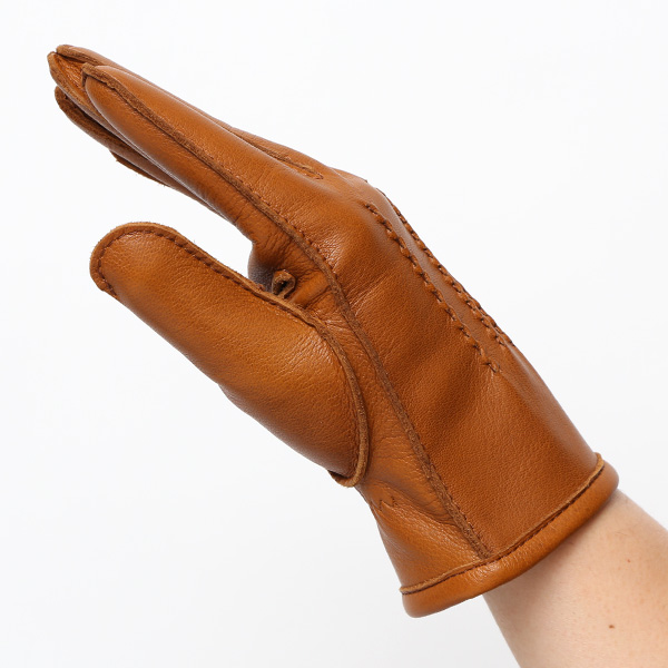 KURODA(クロダ) 鹿革 日本製 メンズ 革手袋 カシミヤ100%裏地 防寒 キャメル ブラウン 茶 茶色 30代 40代 50代 60代 男性 プレゼント 暖かい 高級 ブランド ギフト 化粧箱付き