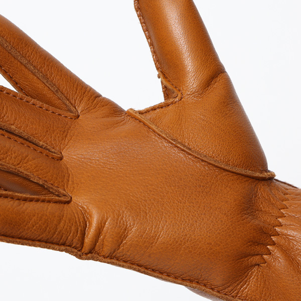 KURODA(クロダ) 鹿革 日本製 メンズ 革手袋 カシミヤ100%裏地 防寒 キャメル ブラウン 茶 茶色 30代 40代 50代 60代 男性 プレゼント 暖かい 高級 ブランド ギフト 化粧箱付き