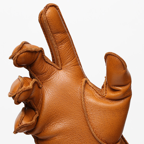 KURODA(クロダ) 鹿革 日本製 メンズ 革手袋 カシミヤ100%裏地 防寒 キャメル ブラウン 茶 茶色 30代 40代 50代 60代 男性 プレゼント 暖かい 高級 ブランド ギフト 化粧箱付き