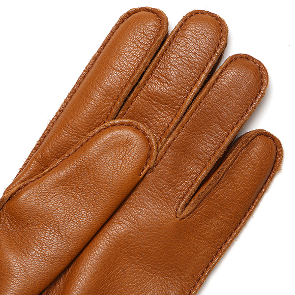 KURODA(クロダ) 鹿革 日本製 メンズ 革手袋 カシミヤ100%裏地 防寒 キャメル ブラウン 茶 茶色 30代 40代 50代 60代 男性 プレゼント 暖かい 高級 ブランド ギフト 化粧箱付き